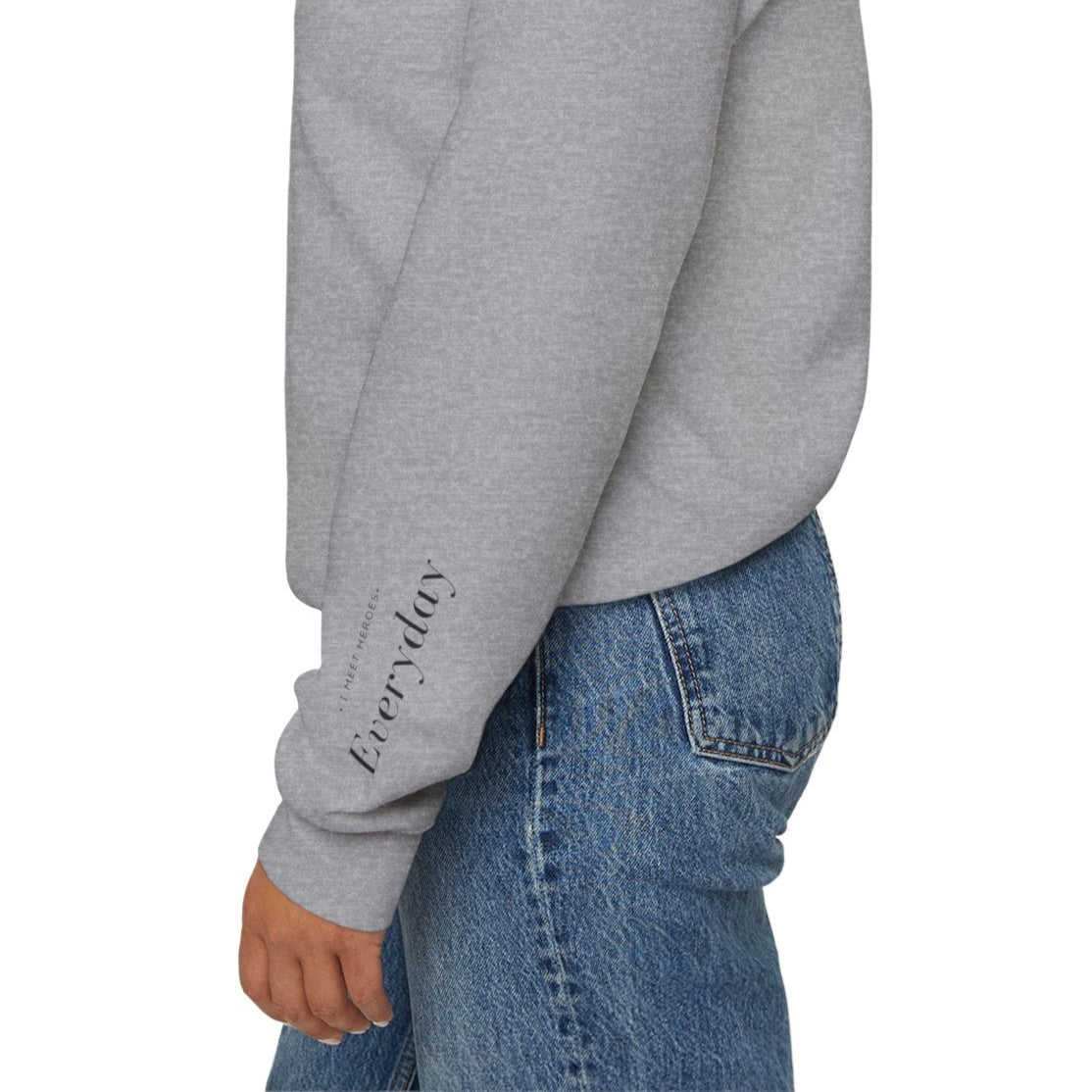 I Meet Heroes Everyday LUREPÅ® Unisex Heavy Blend Crewneck Sweatshirt