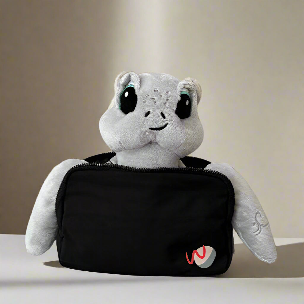 weighted sea turtle in black adaptive hospital bag
